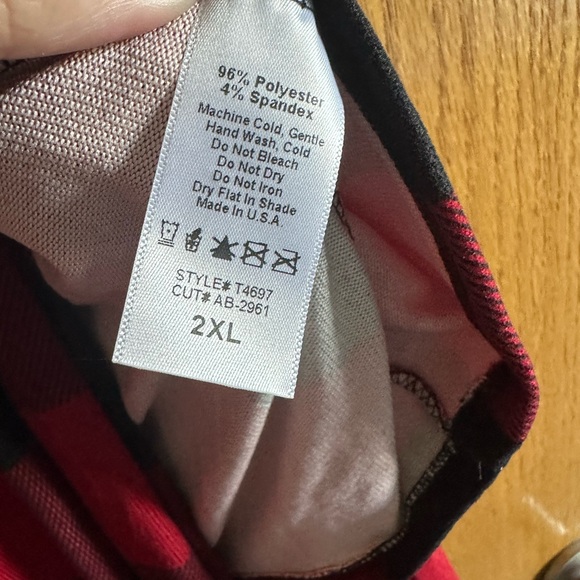 Freckled Poppy NWOT Buffalo Plaid Red and Black Women’s Pajamas 2XL - Picture 6 of 6